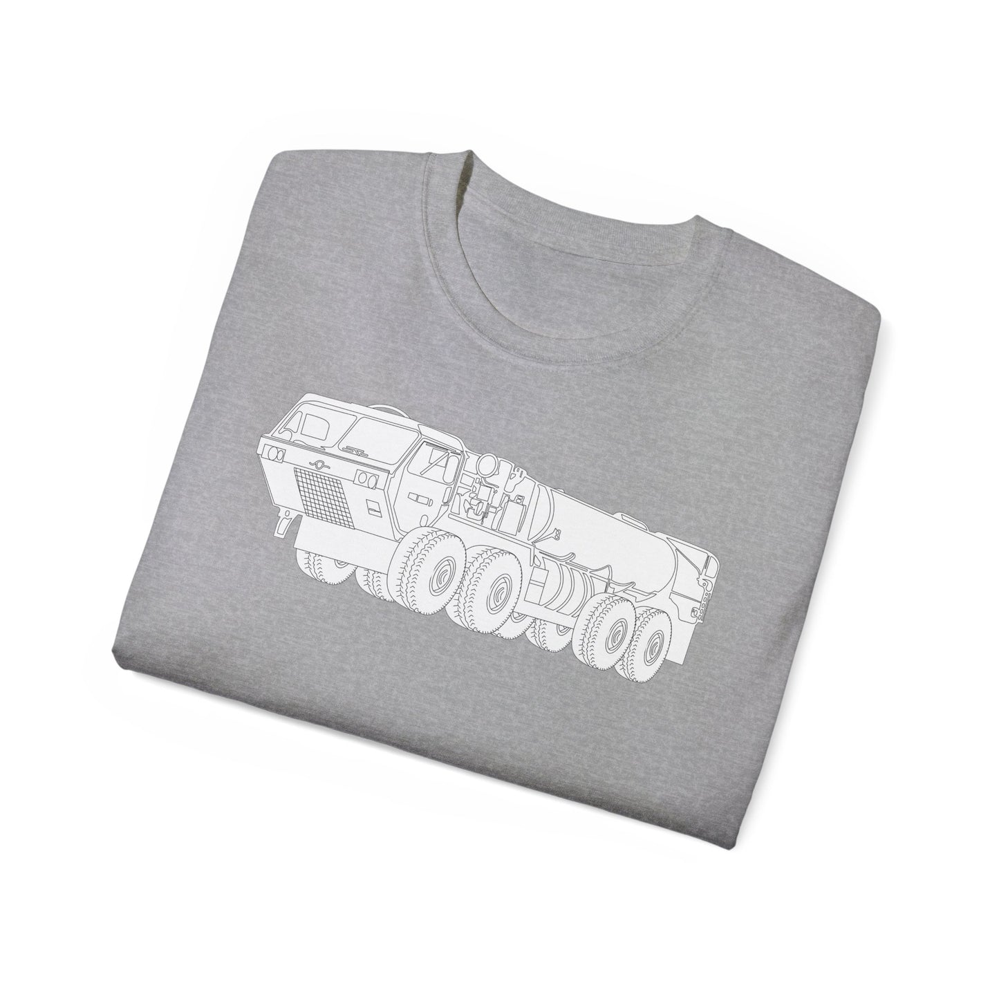 Unisex Ultra Cotton Tee - Vehicle - Fuel Truck - Front Left Oblique X 300