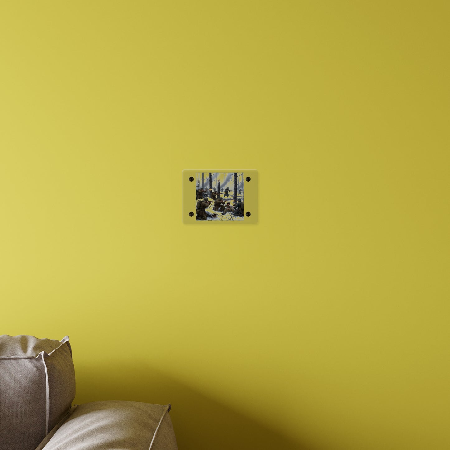 Acrylic Wall Art Panel - 101st Airborne Division fighting the German Army at the Battle of Bastogne