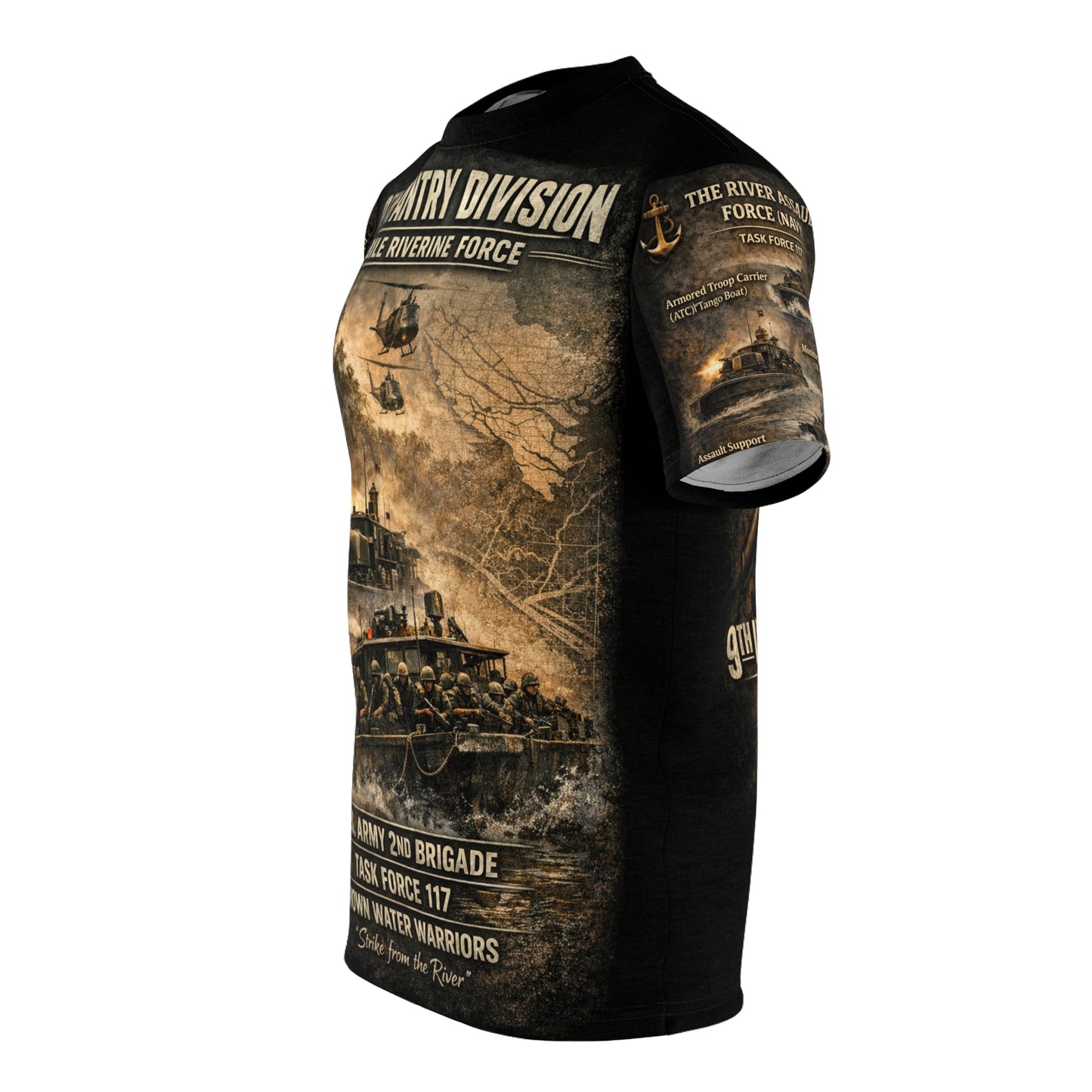 9th Infantry Division Vietnam Tribute All-Over Print Tee — Mobile Riverine Force (MRF)