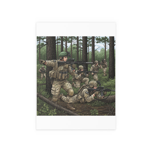 Indoor and Outdoor Silk Posters - Special Forces training at McKall