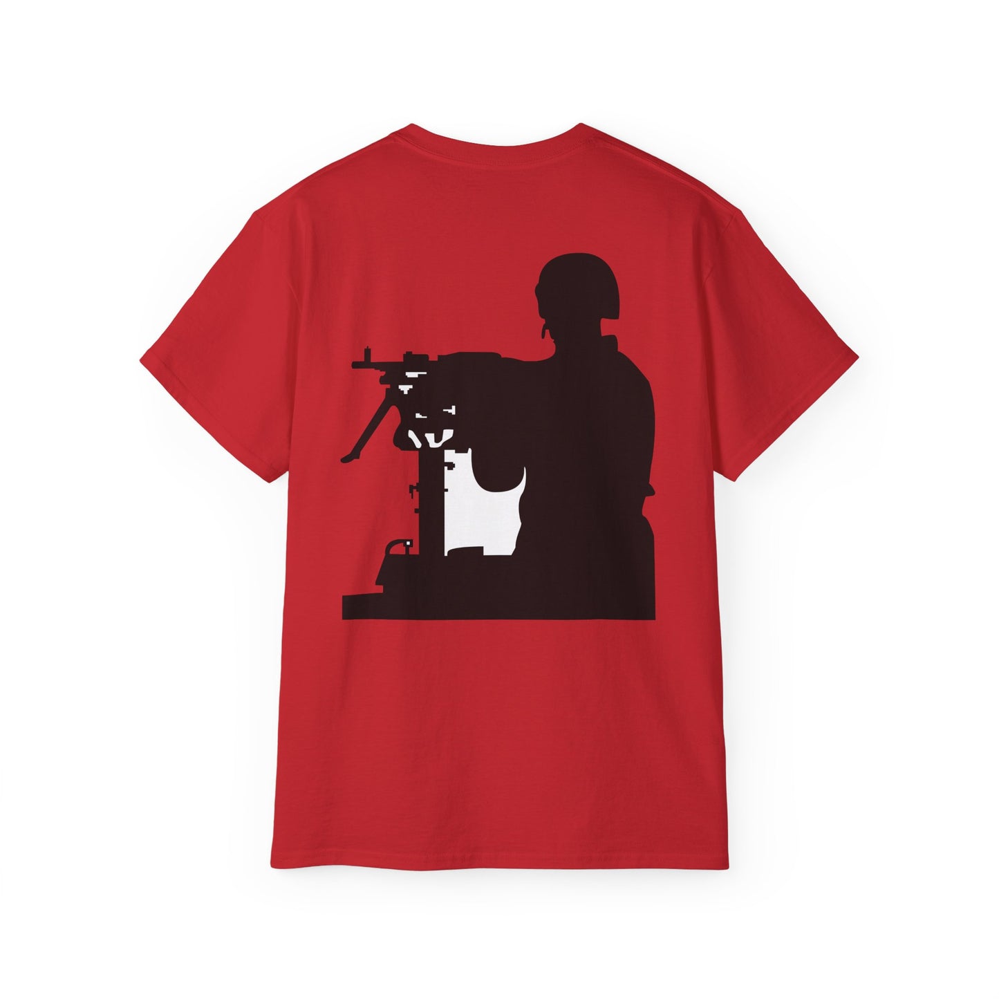 Unisex Ultra Cotton Tee - Army - Soldier - MG Vehicle Mounted - Silhouette X 300