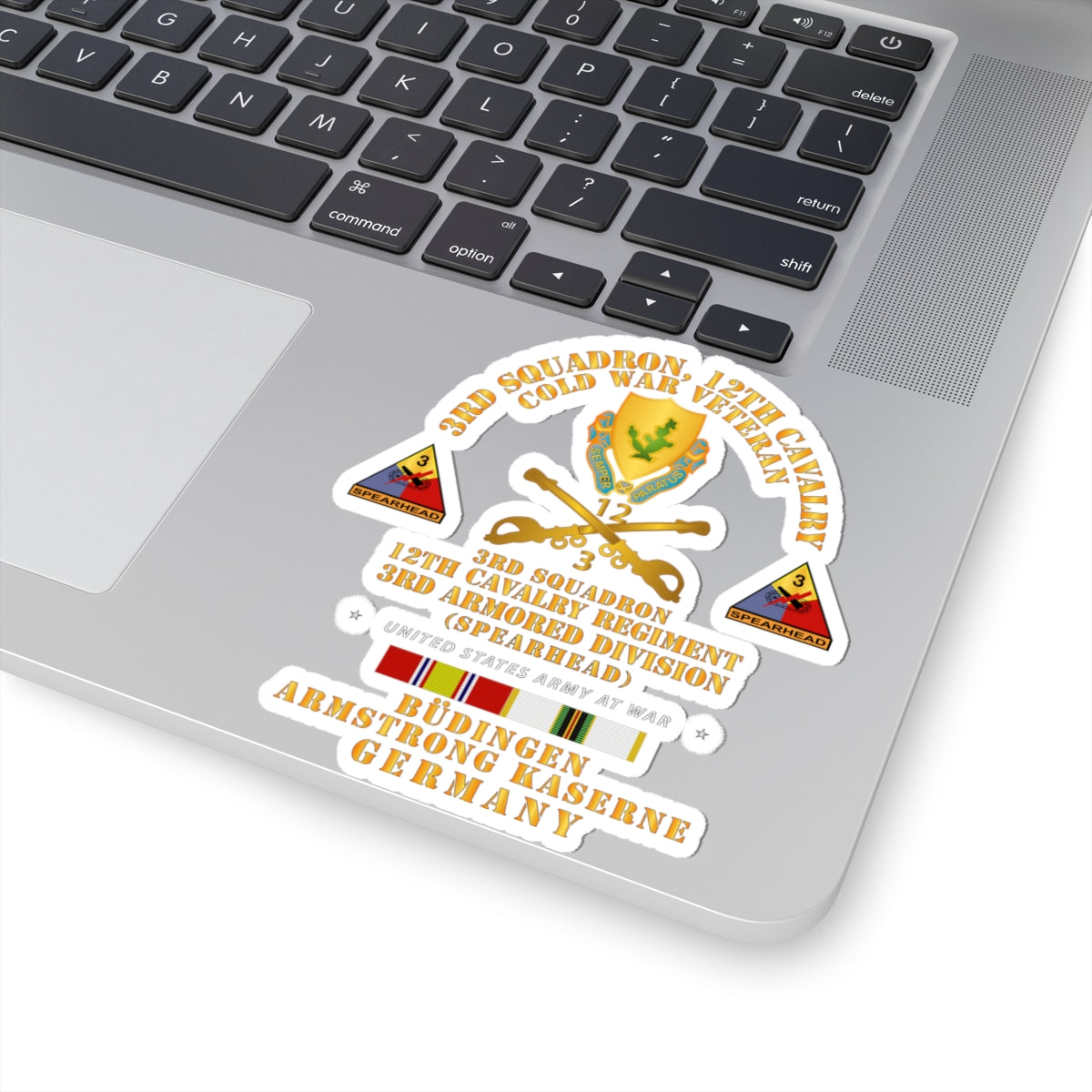 Kiss-Cut Stickers - 3rd Sqdn 12 Cav - 3rd AD - Budingen Germany Cold War