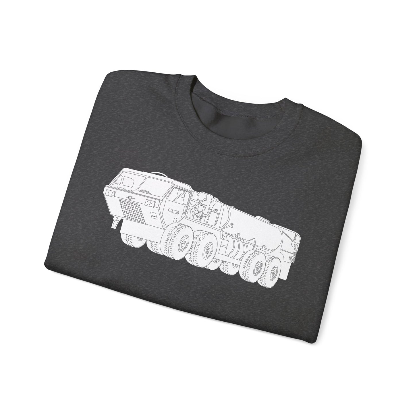 Crewneck Sweatshirt - Vehicle - Fuel Truck - Front Left Oblique X 300