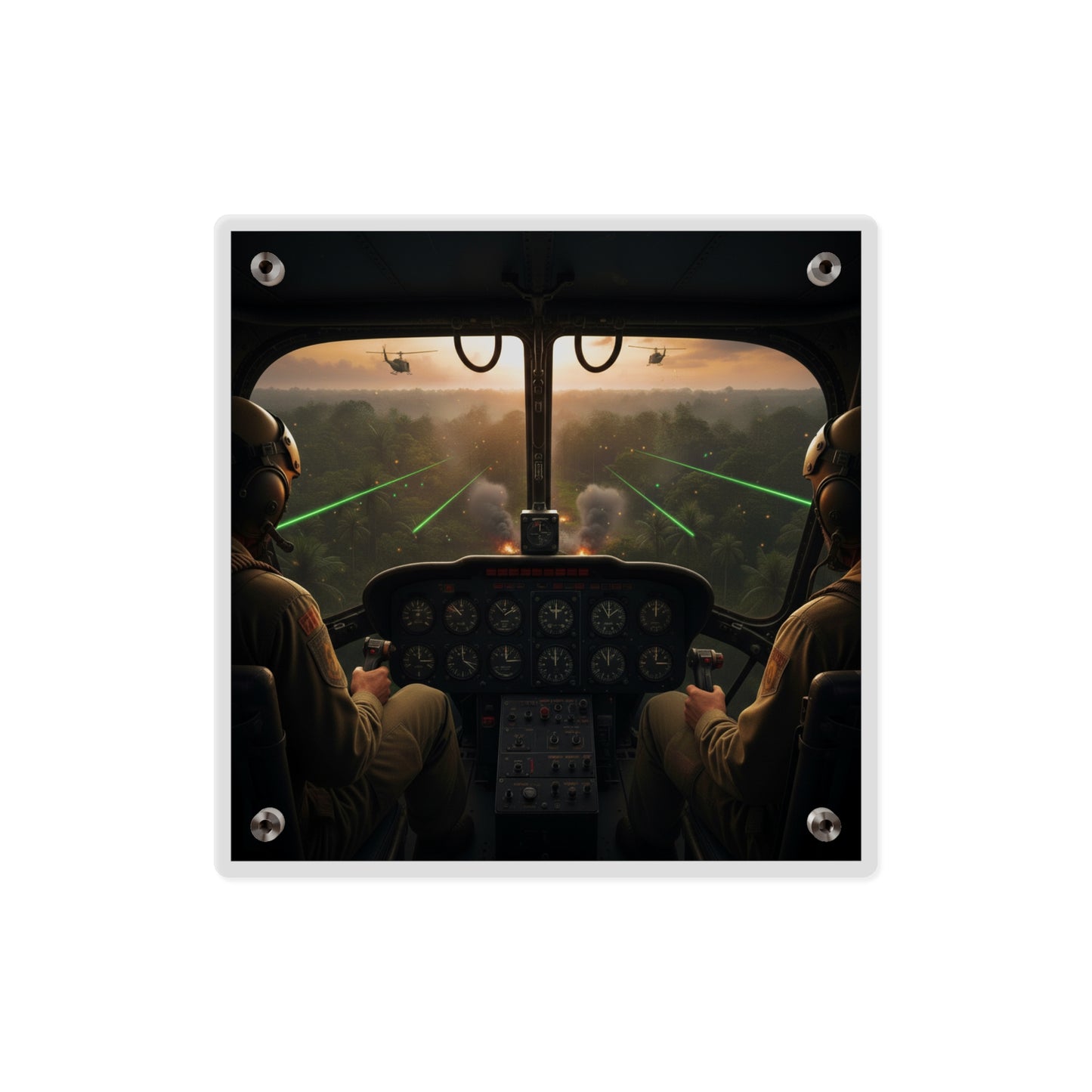 Acrylic Wall Art Panel - Pilots View Hot LZ - Vietnam