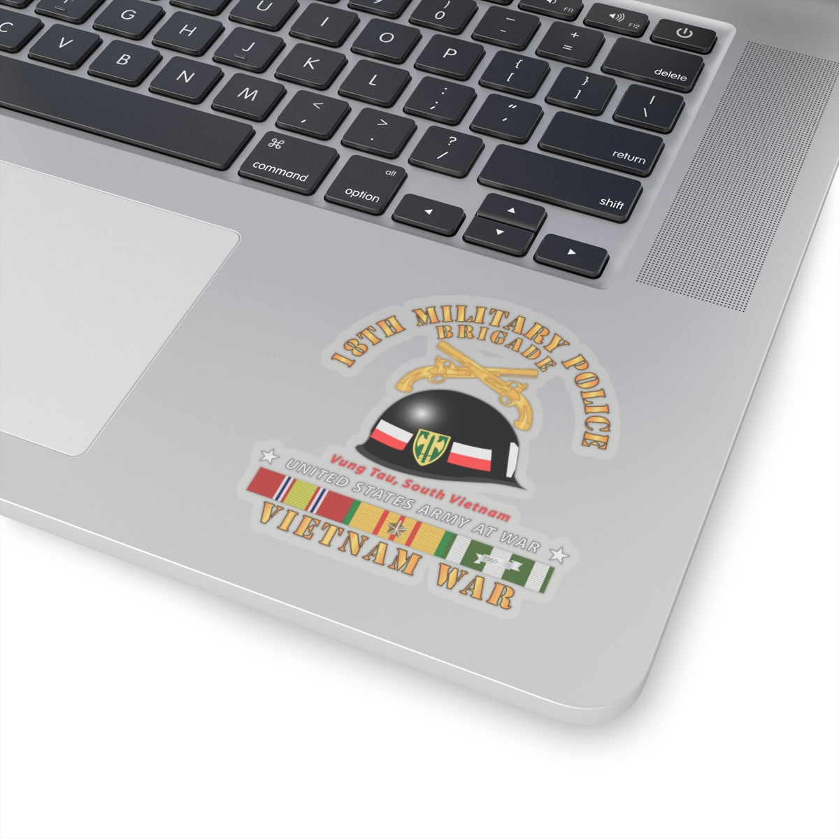 Kiss-Cut Stickers - 18th MP Brigade - Helmet - Vietnam w SVCV1