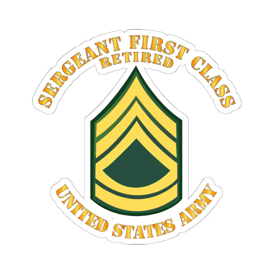 Kiss-Cut Stickers - Sergeant First Class - Retired