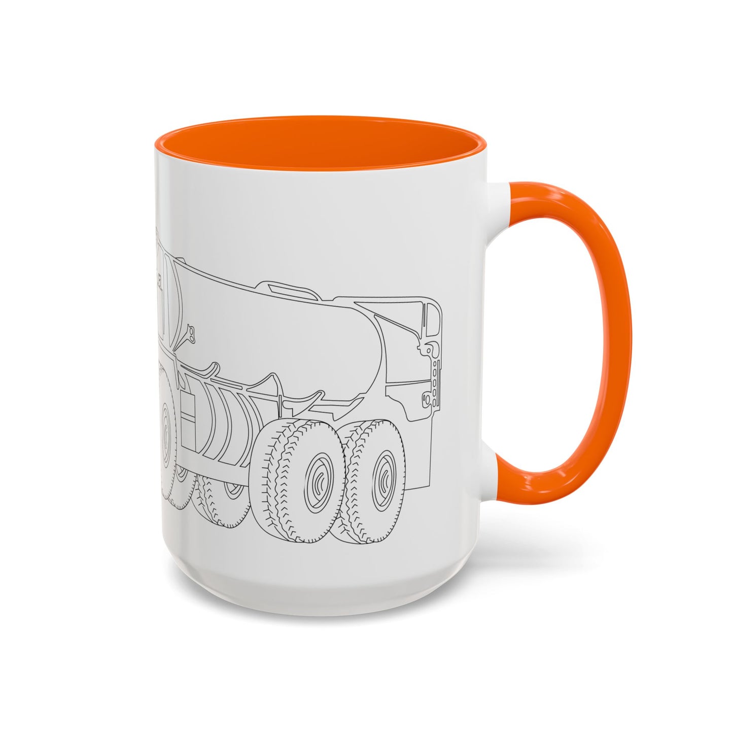 Accent Coffee Mug (11oz & 15oz) - Vehicle - Fuel Truck - Front Left Oblique X 300