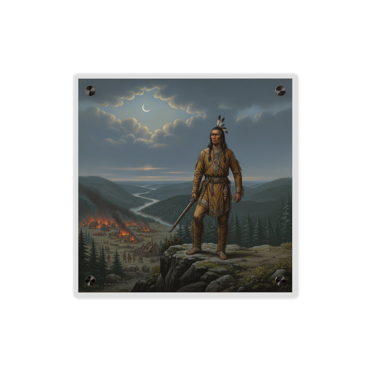 Acrylic Wall Art Panel - The Last Mohican