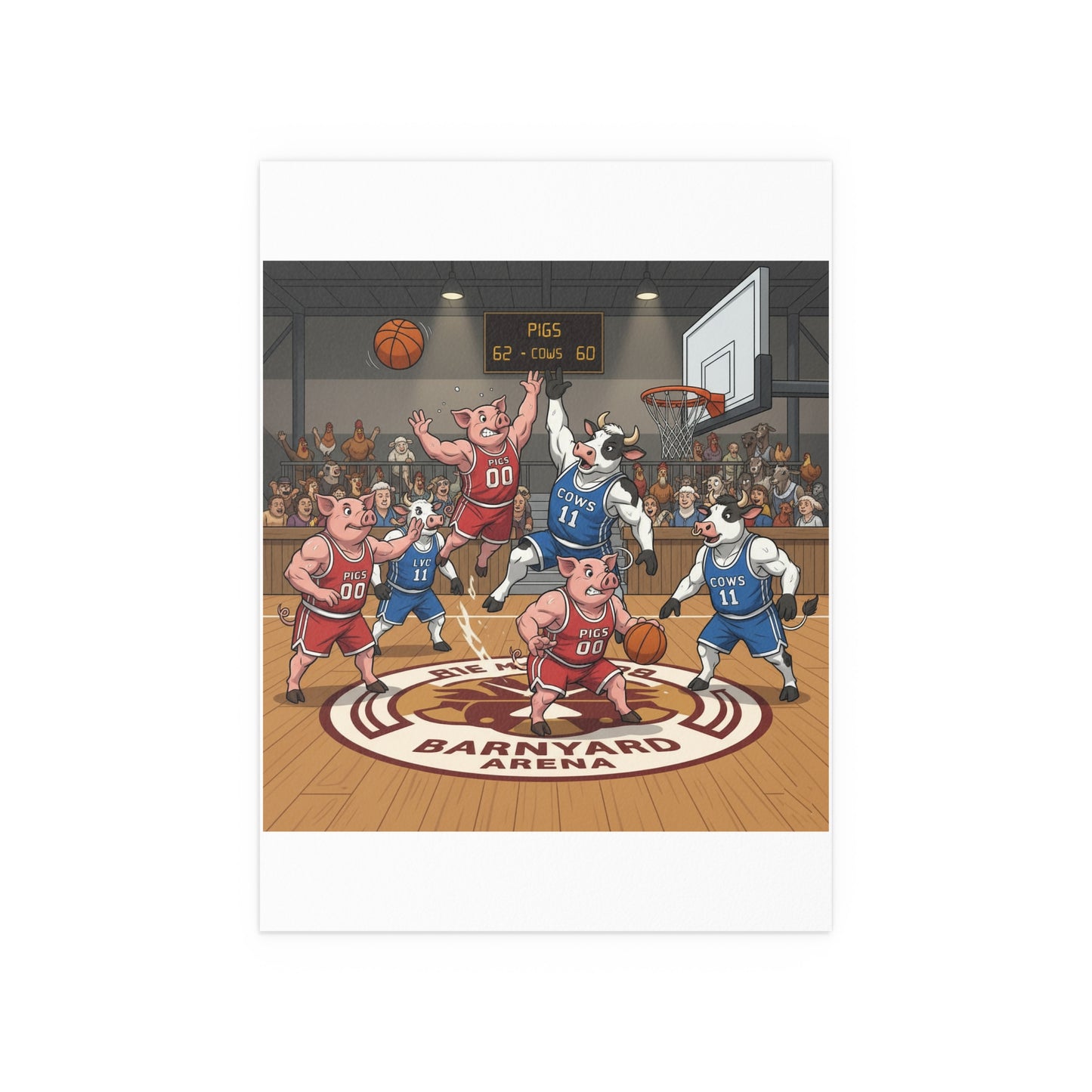 Indoor and Outdoor Silk Posters - Pigs vs Cows