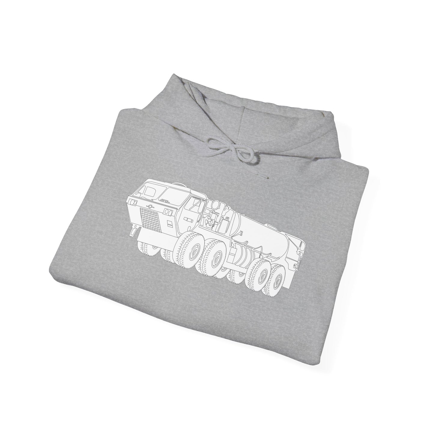 Unisex Heavy Blend Hooded Sweatshirt - Vehicle - Fuel Truck - Front Left Oblique X 300