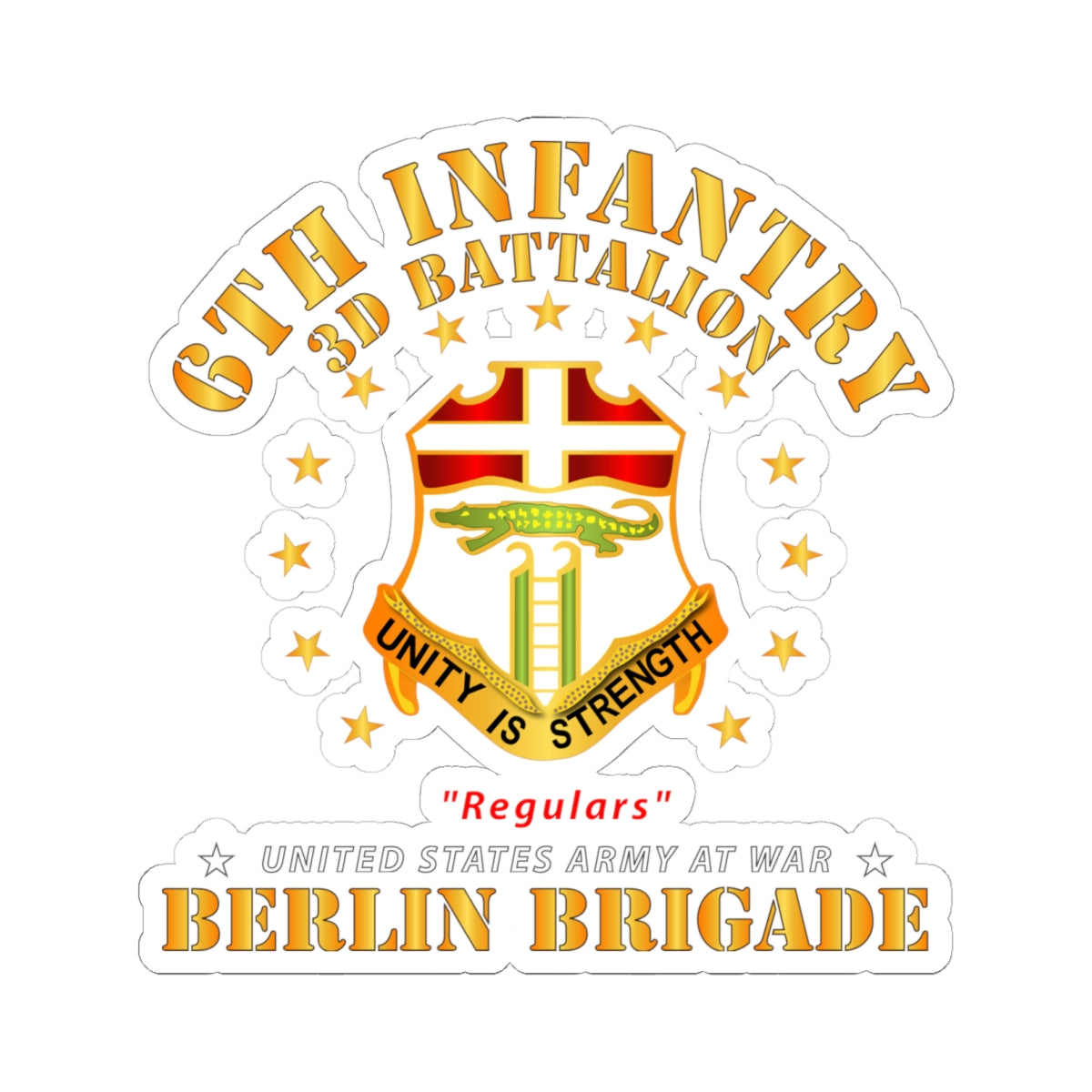 Kiss-Cut Stickers - 3d Battalion 6th Infantry - Berlin Brigade X 300