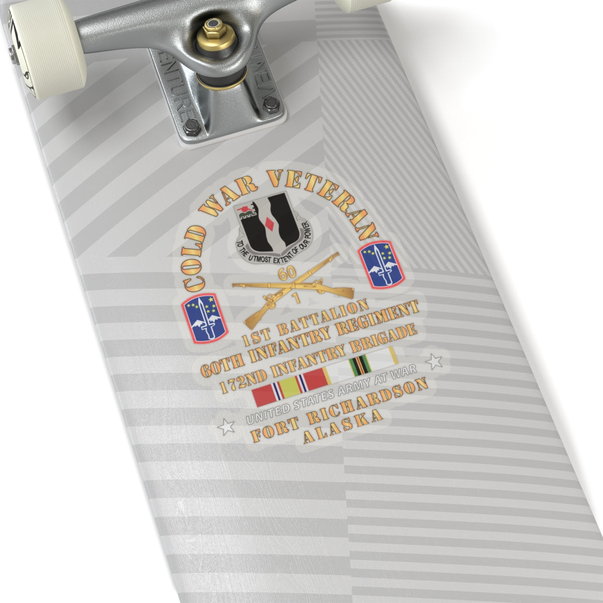 Kiss-Cut Stickers - Cold War Vet - 1st Bn, 60th Inf - 172nd In Bde - Ft Richardson AK w COLD SVC X 300