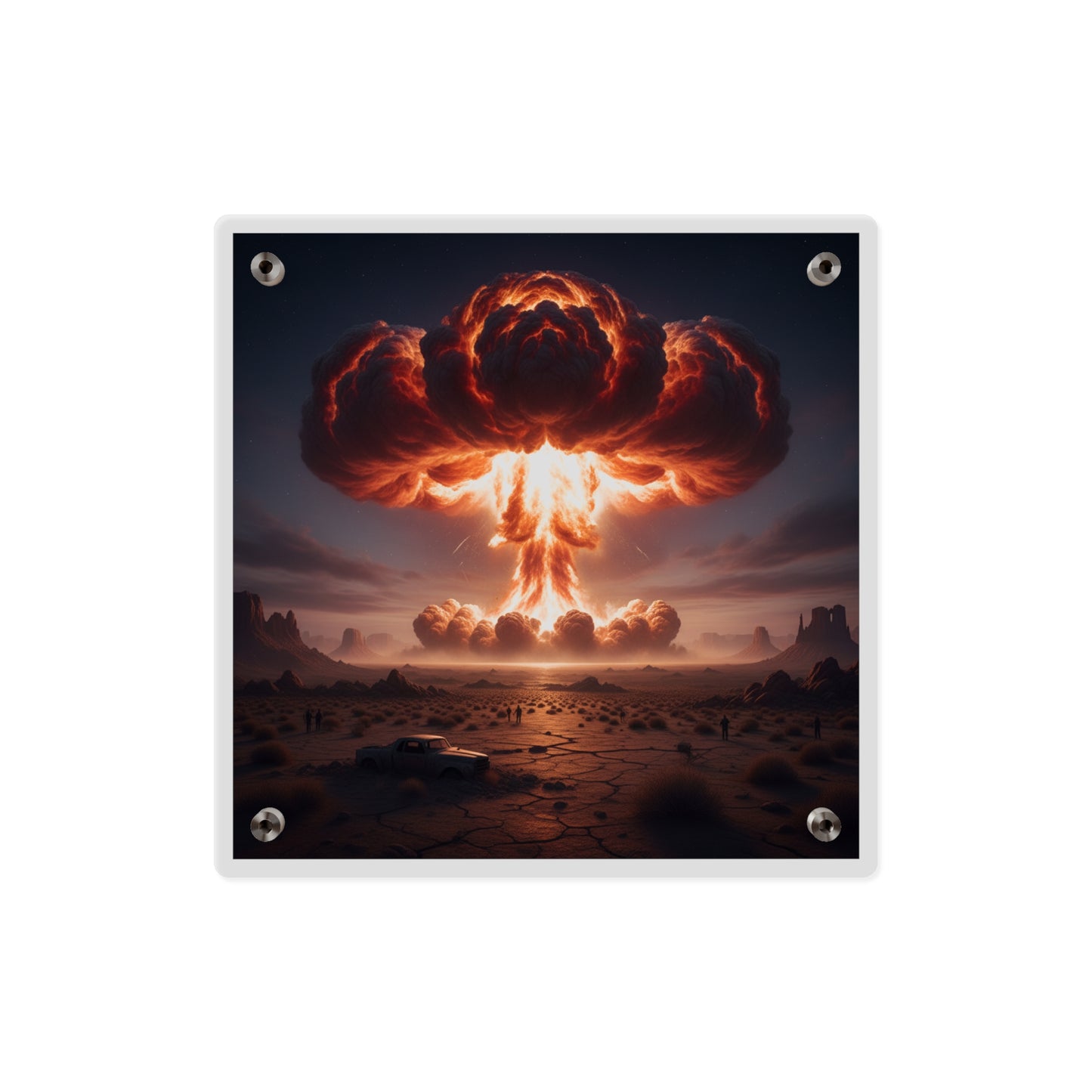 Acrylic Wall Art Panel - Atomic Blast in the desert