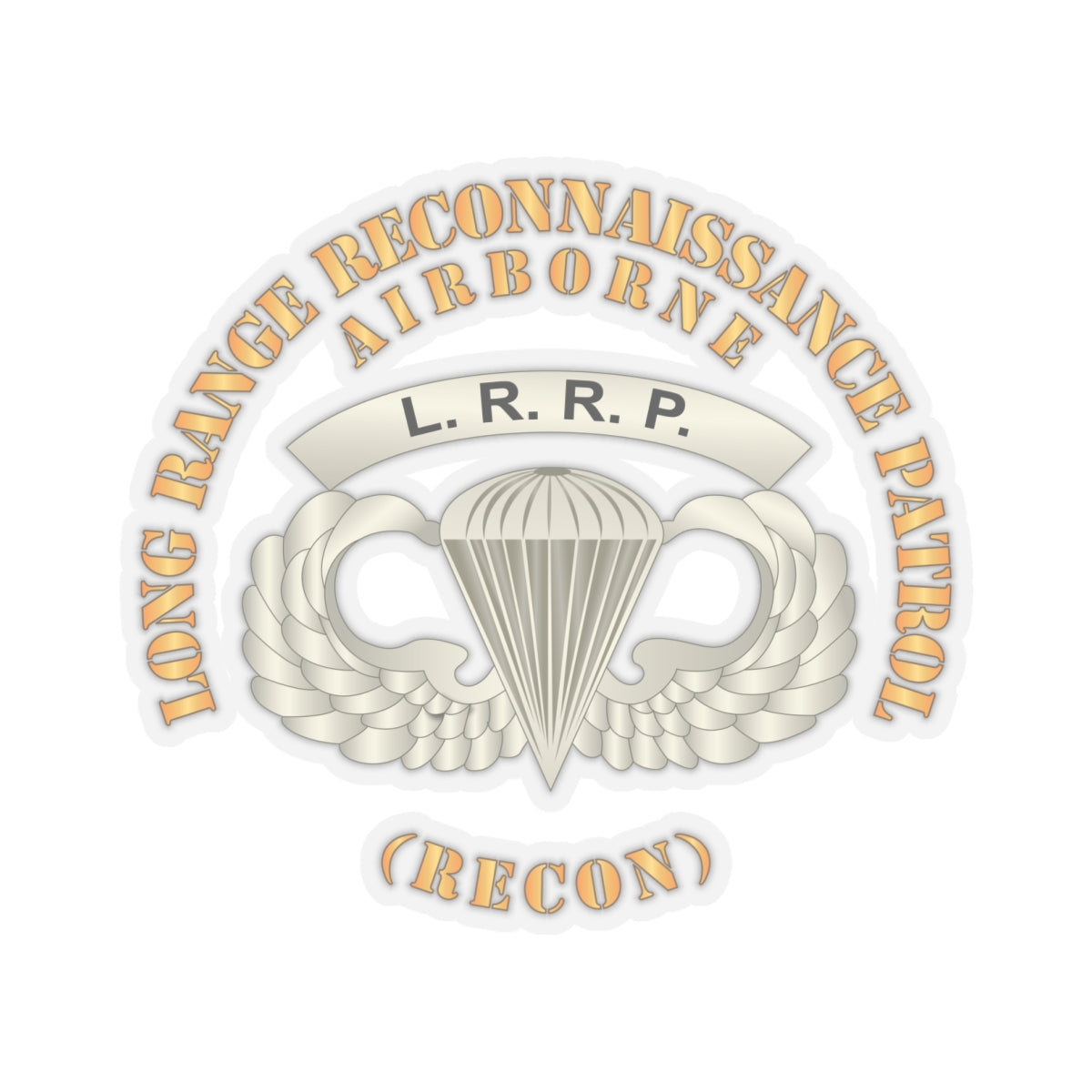 Kiss-Cut Stickers - SOF - Airborne Badge - LRRP