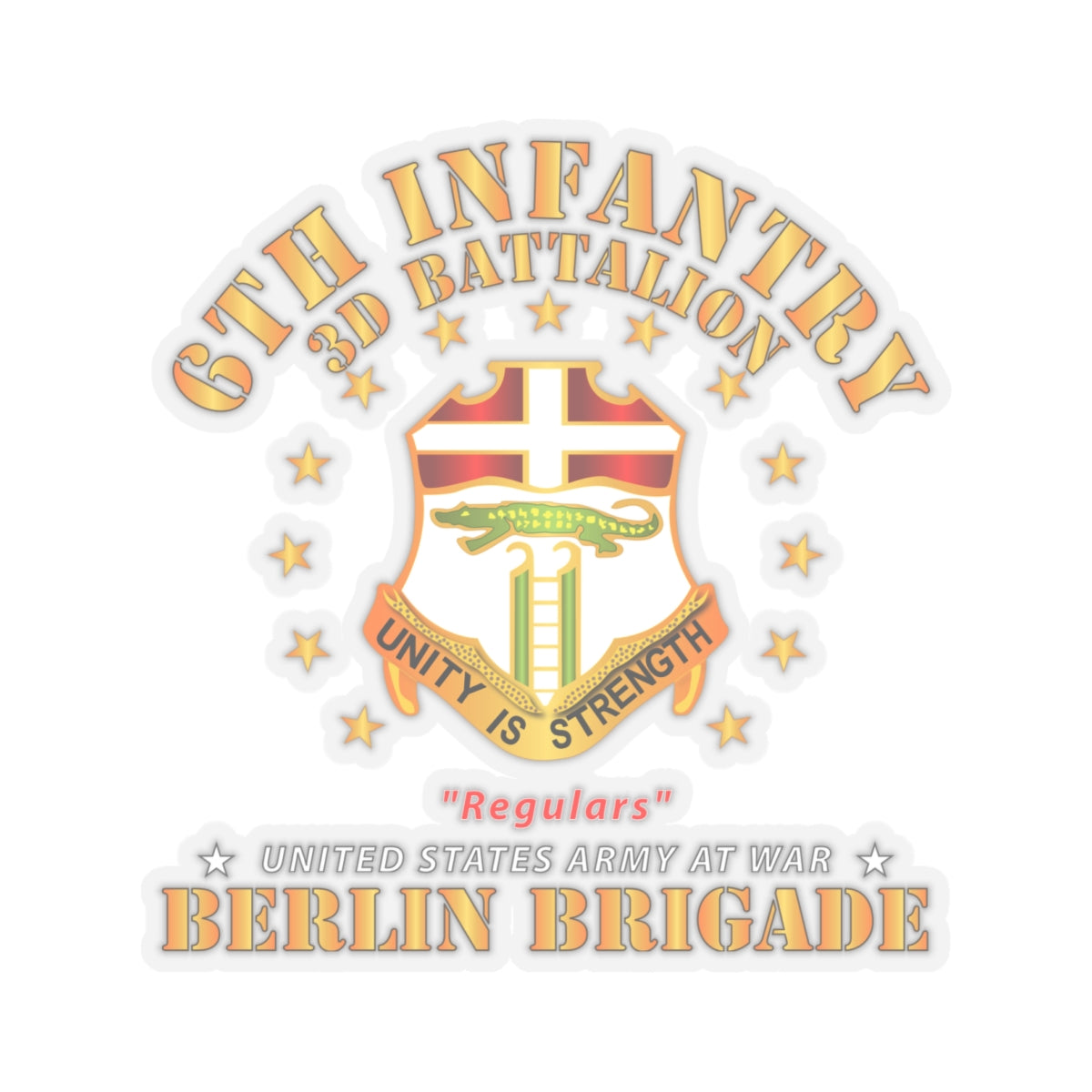 Kiss-Cut Stickers - 3d Battalion 6th Infantry - Berlin Brigade X 300