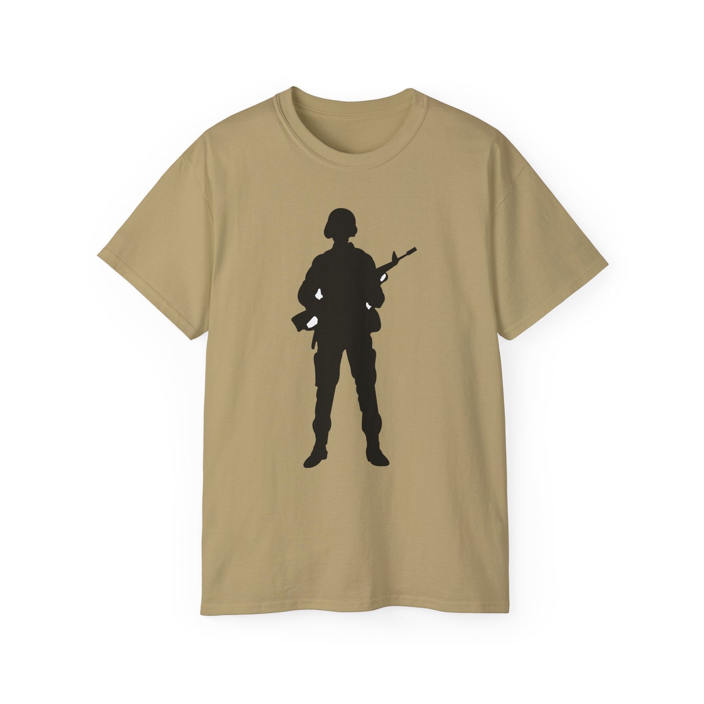 Unisex Ultra Cotton Tee - Army - Soldier - Silhouette X 300