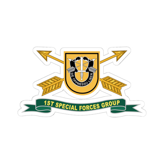 Kiss-Cut Stickers - 1st Special Forces Group - Flash w Br - Ribbon X 300