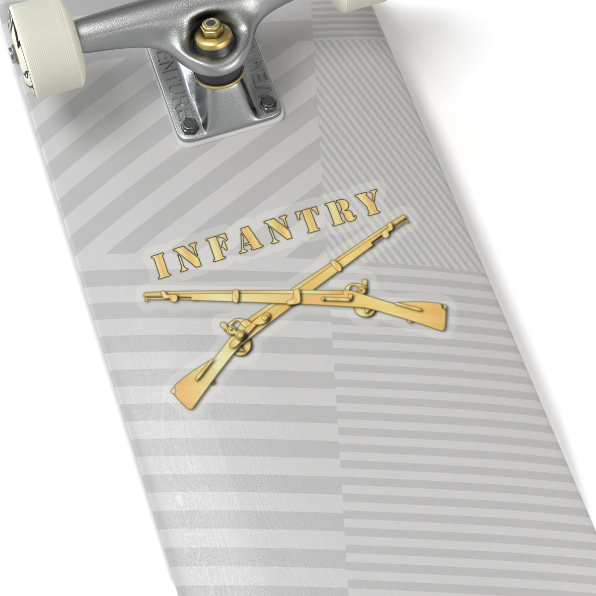 Kiss-Cut Stickers - Infantry Br - Crossed Rifles w Gradient Outline