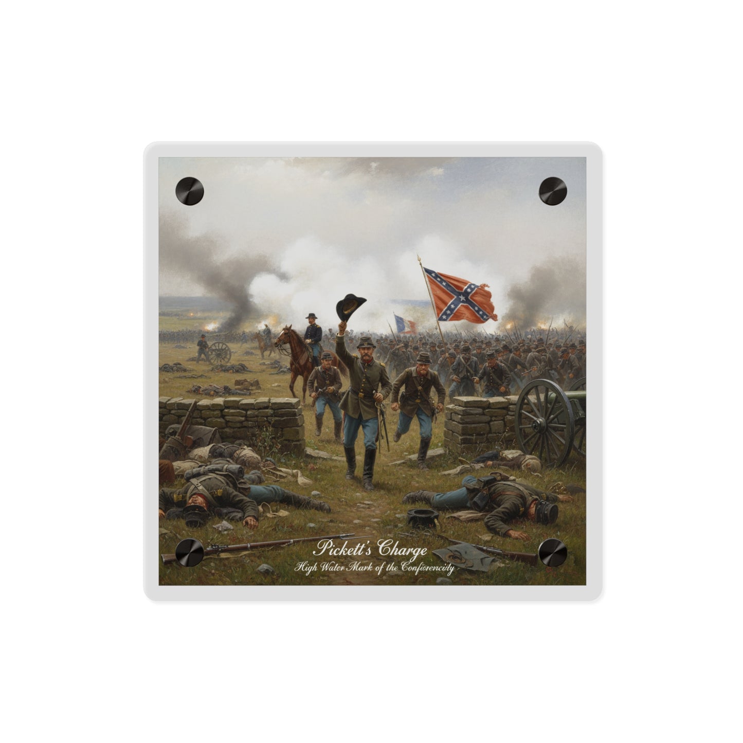 Acrylic Wall Art Panel - Picketts Charge with Hat