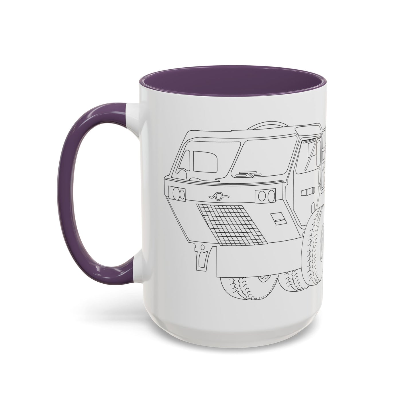 Accent Coffee Mug (11oz & 15oz) - Vehicle - Fuel Truck - Front Left Oblique X 300