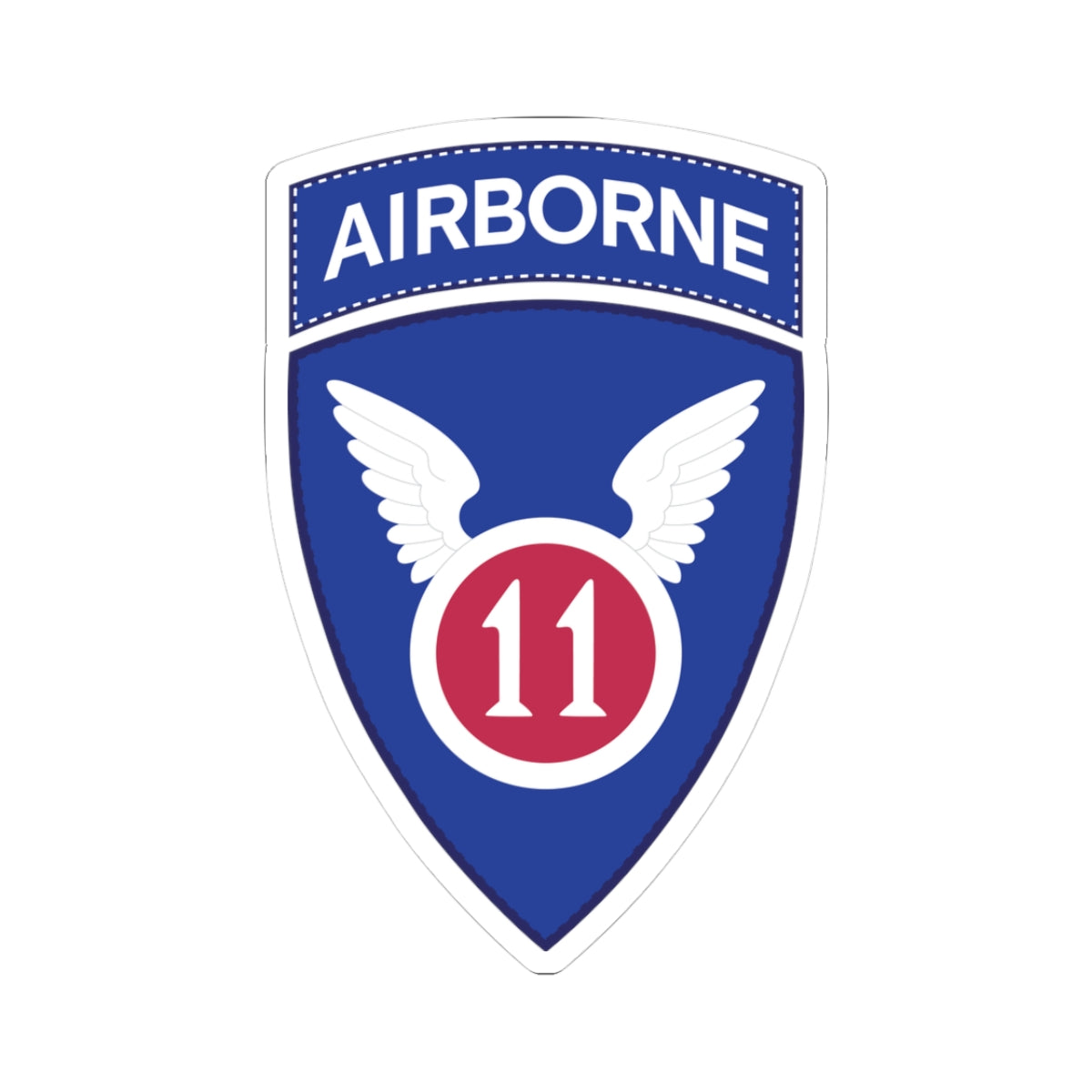 Kiss-Cut Stickers - 11th Airborne Division - SSI wo Txt X 300