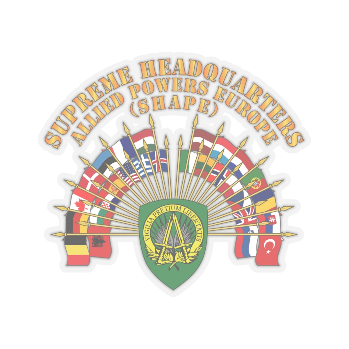 Kiss-Cut Stickers - COA - Supreme Headquarters Allied Powers Europe X 300