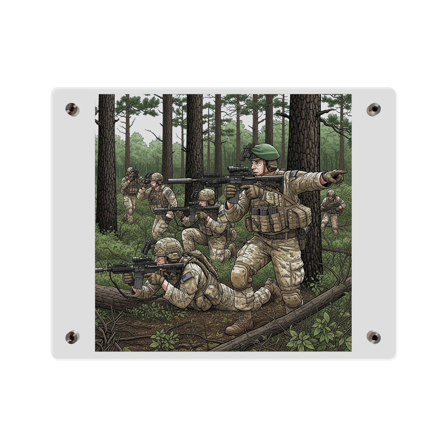 Acrylic Wall Art Panel - Special Forces training at McKall
