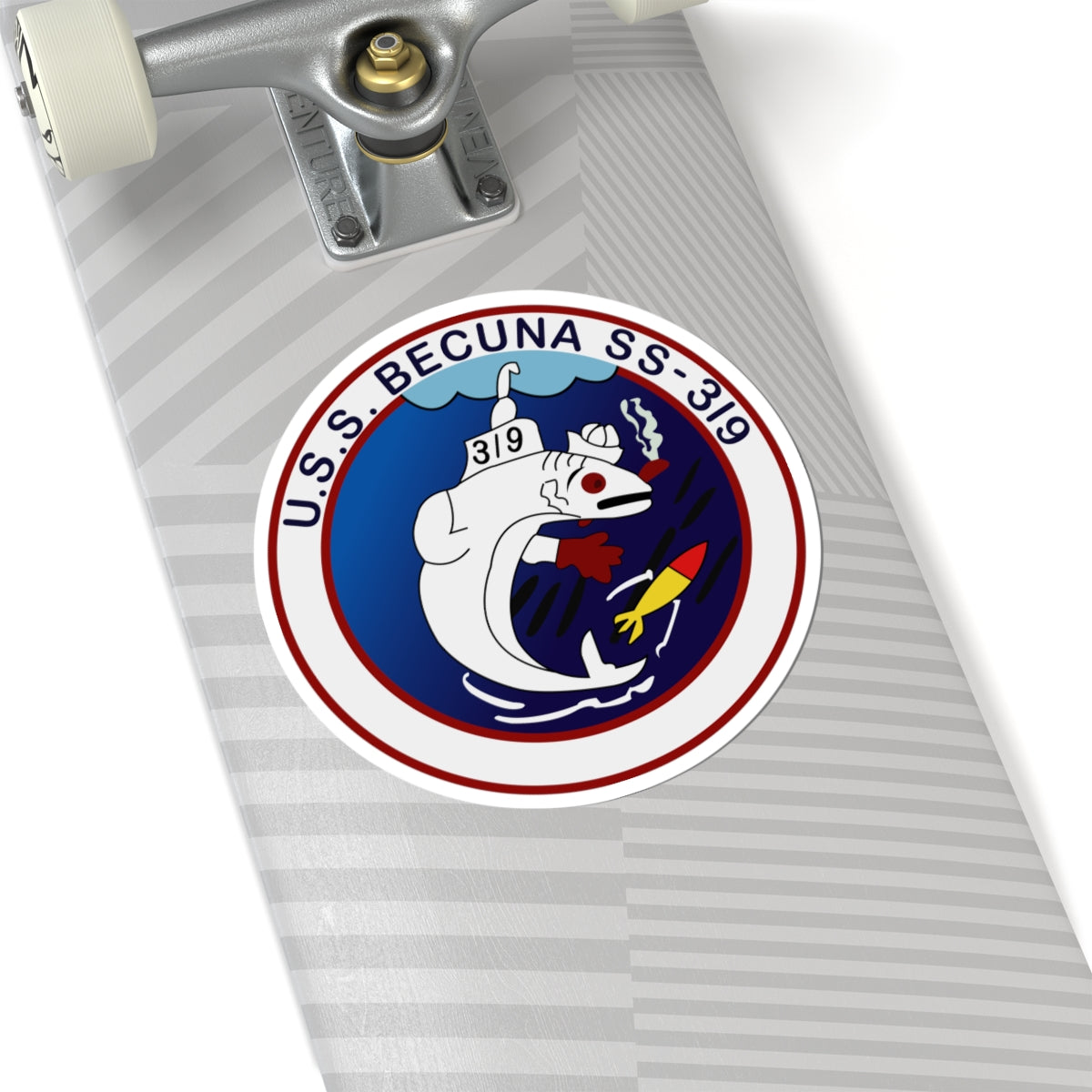 Kiss-Cut Stickers - Navy - USS Becuna (SS-319) wo Txt