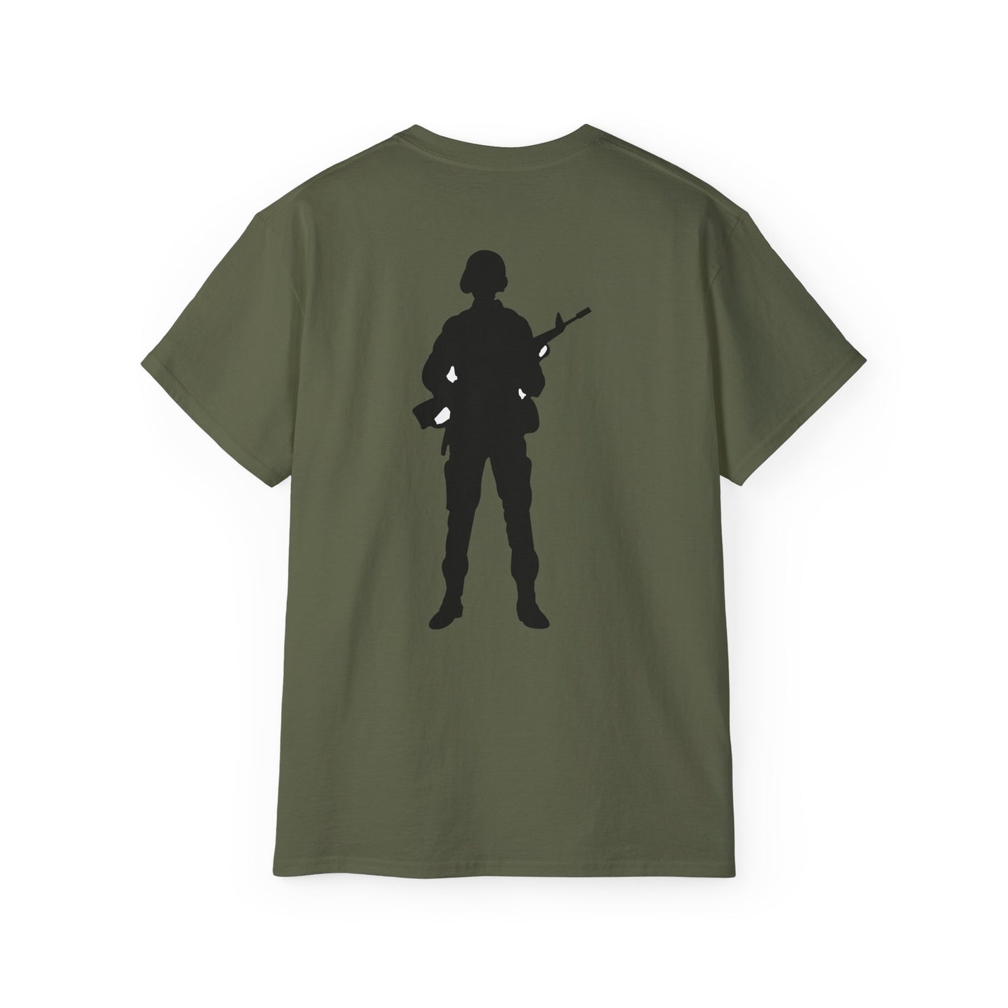 Unisex Ultra Cotton Tee - Army - Soldier - Silhouette X 300