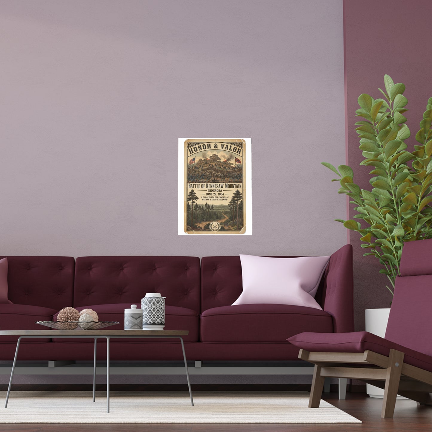 Indoor and Outdoor Silk Posters - Battle of Kennesaw Mountain