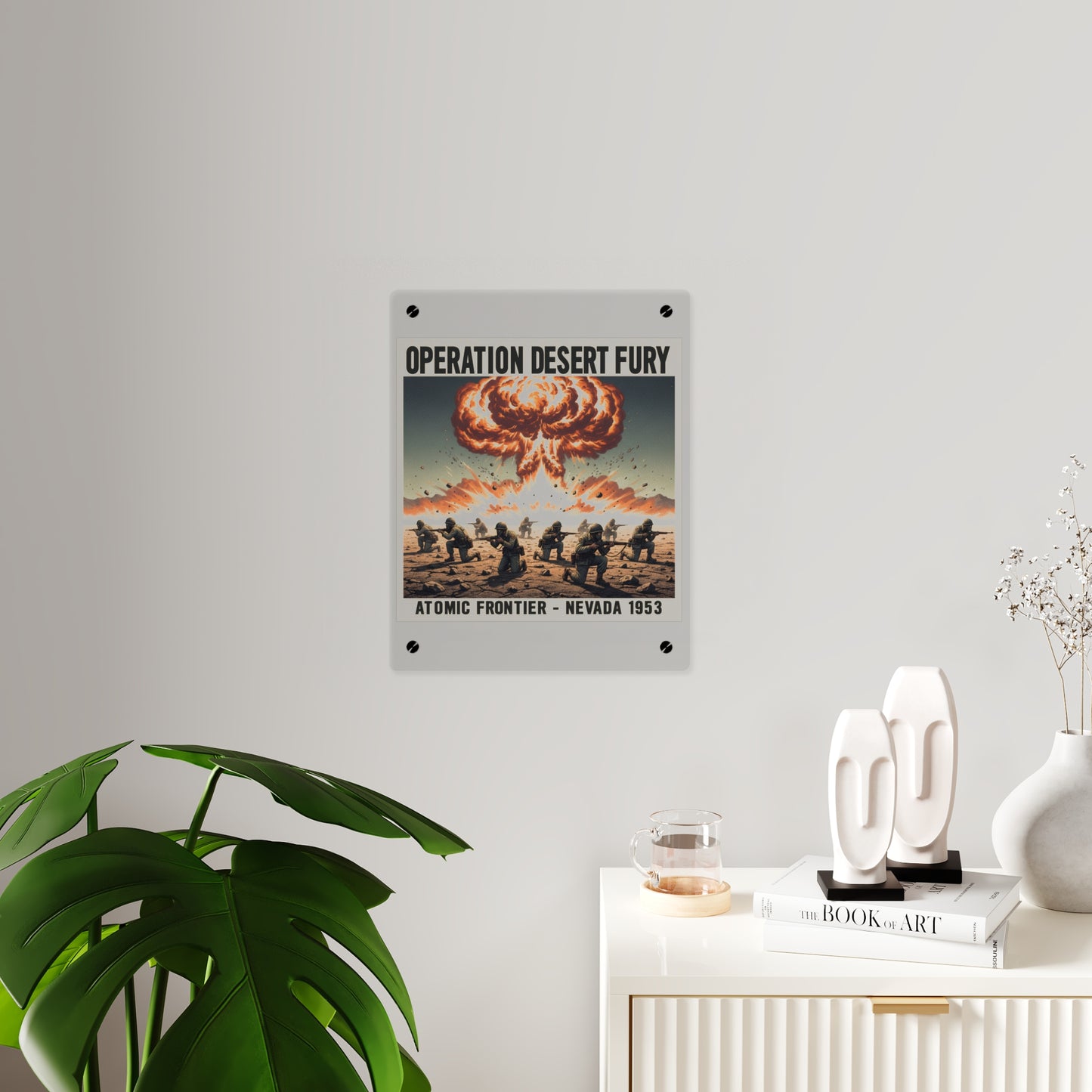 Acrylic Wall Art Panel - Atomic Testing in Nevada Desert Operation Fury