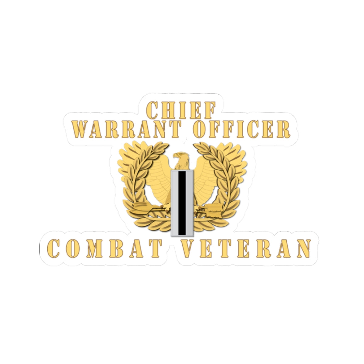 Kiss-Cut Stickers - Chief Warrant Officer 5 - CW5 - Combat Veteran