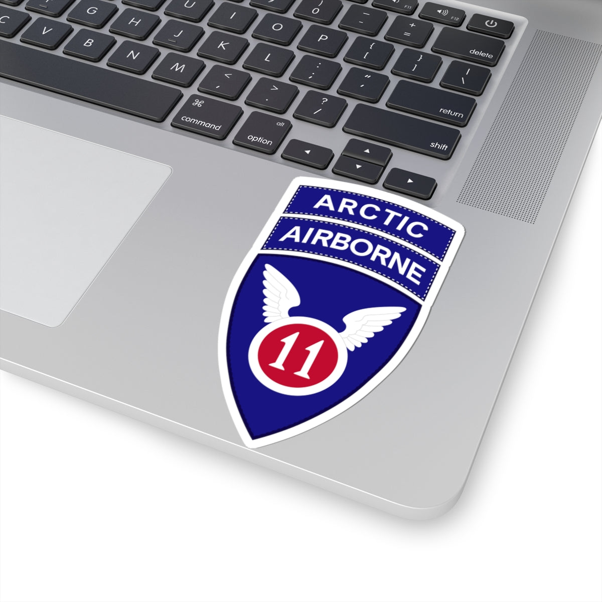 Kiss-Cut Stickers - 11th Airborne Division w Arctic Tab wo Txt X 300