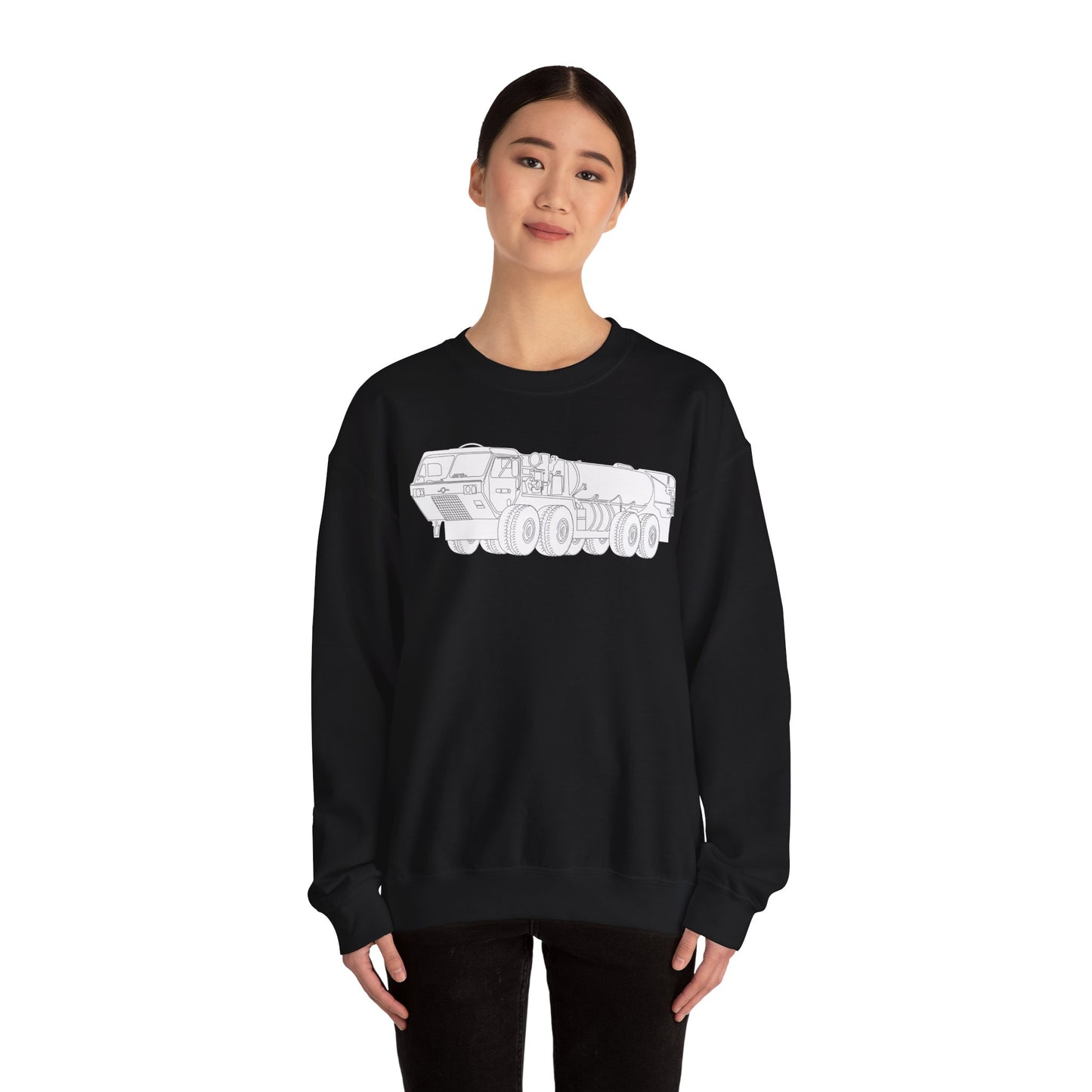 Crewneck Sweatshirt - Vehicle - Fuel Truck - Front Left Oblique X 300