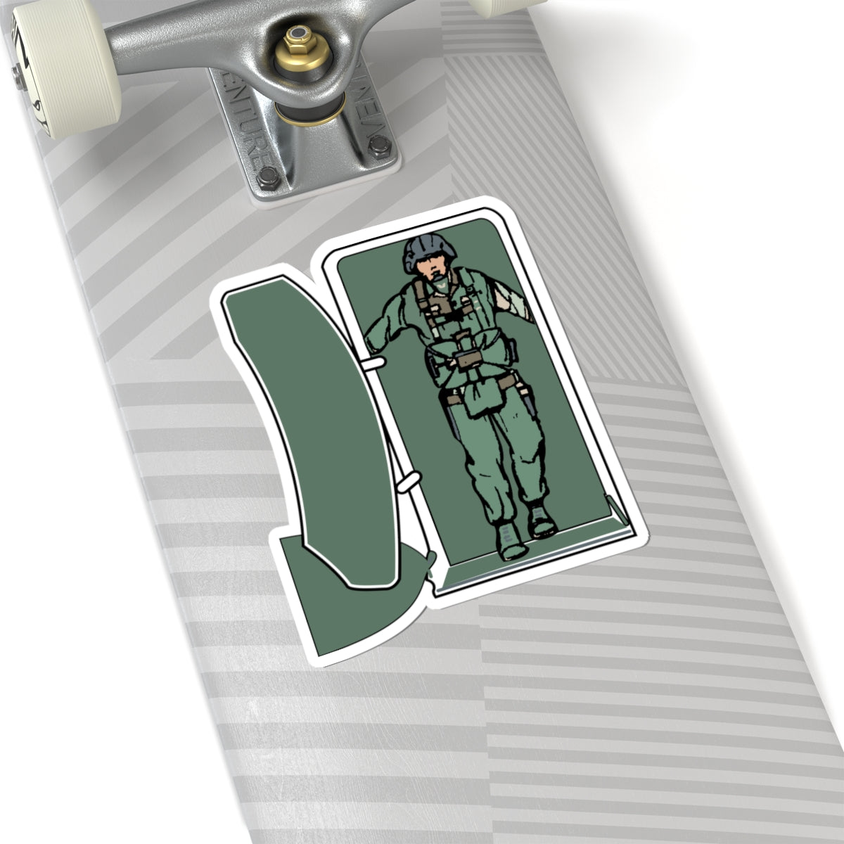 Kiss-Cut Stickers - Airborne - JM Door Check X 300