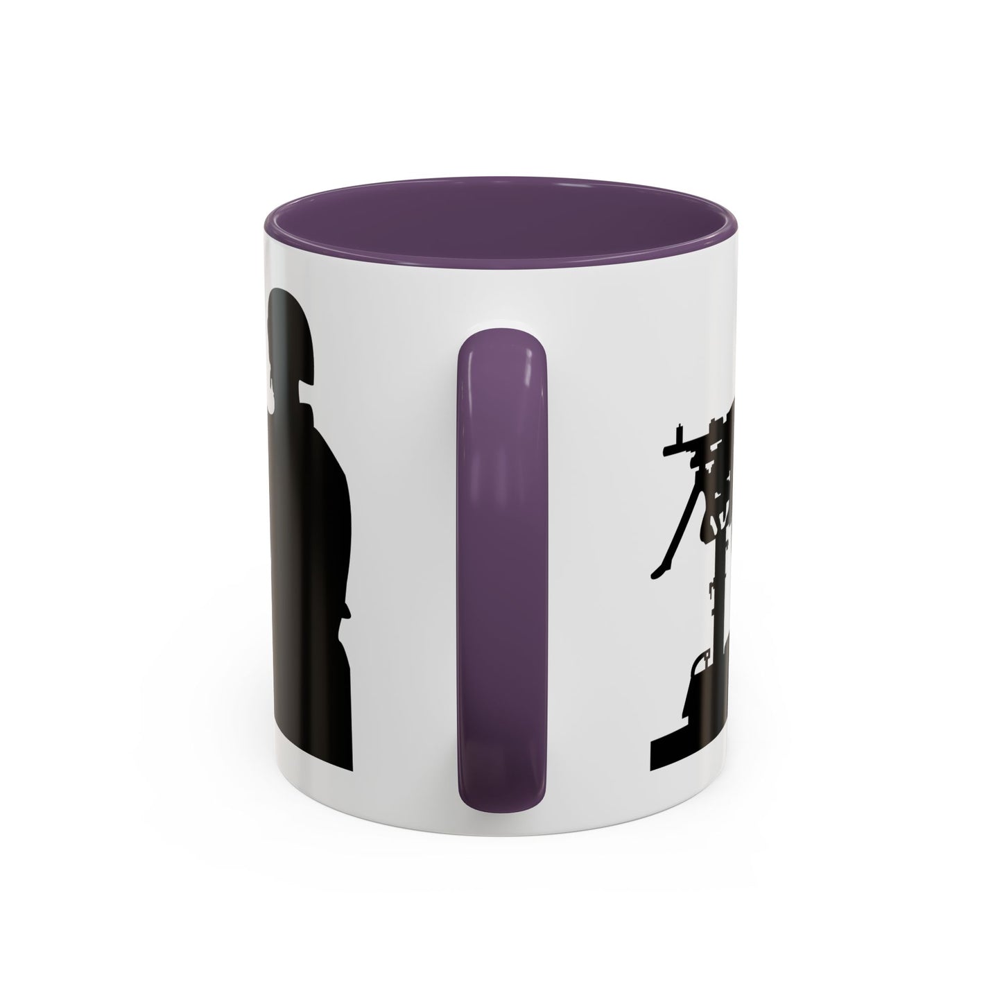 Accent Coffee Mug (11oz & 15oz) - Army - Soldier - MG Vehicle Mounted - Silhouette X 300