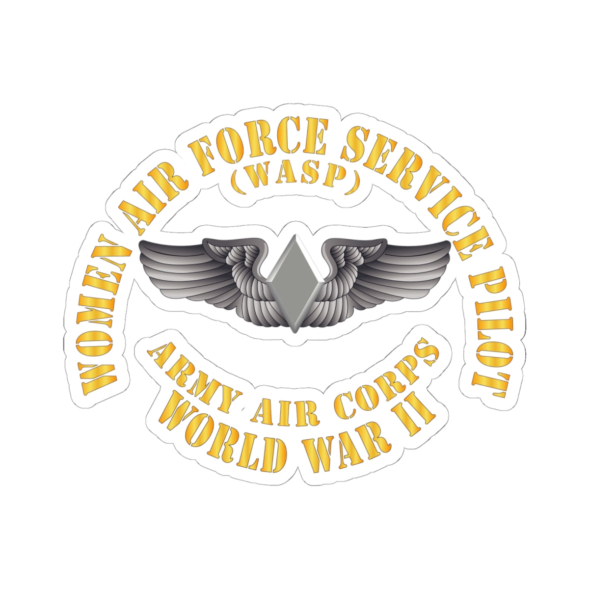 Kiss-Cut Stickers - AAC - WASP Wing (Women Air Force Service Pilot)