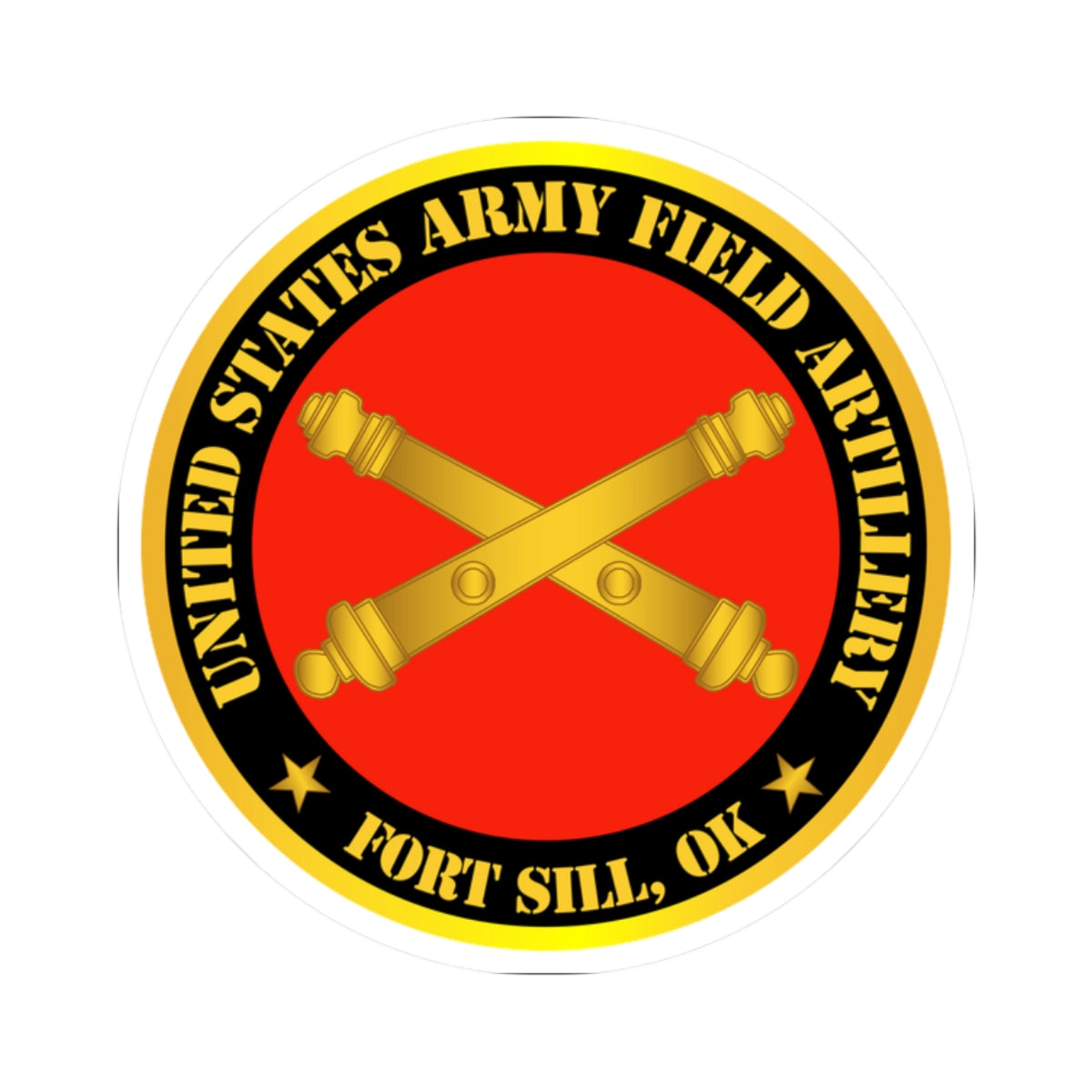 Kiss-Cut Stickers - US Army Field Artillery Ft SIll Ok w Branch