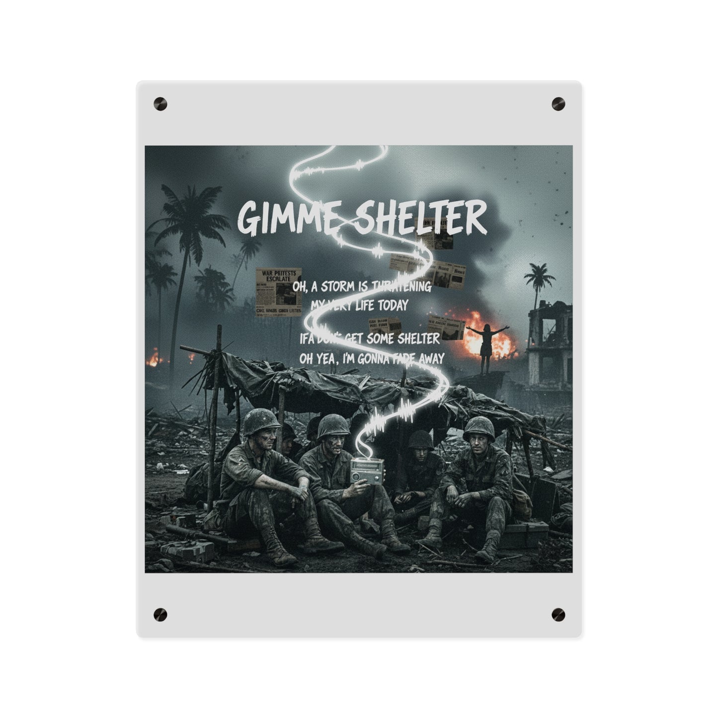 Acrylic Wall Art Panel - Giveme Shelter X 2024