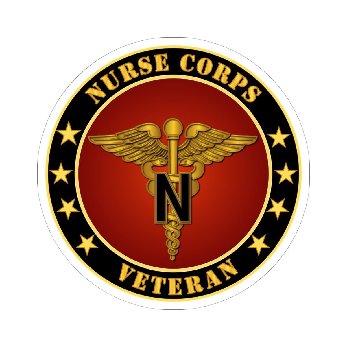 Kiss-Cut Stickers - Nurse Corps Veteran