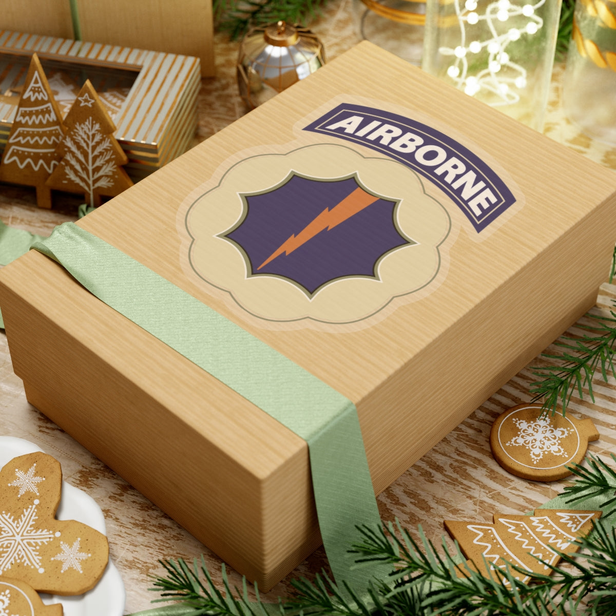 Kiss-Cut Stickers - 9th Airborne Division - Phantom - SSI wo Txt X 300