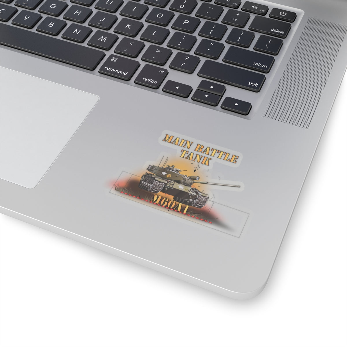 Kiss-Cut Stickers - Main Battle Tank - M60A1 w Fire- Right Face X 300
