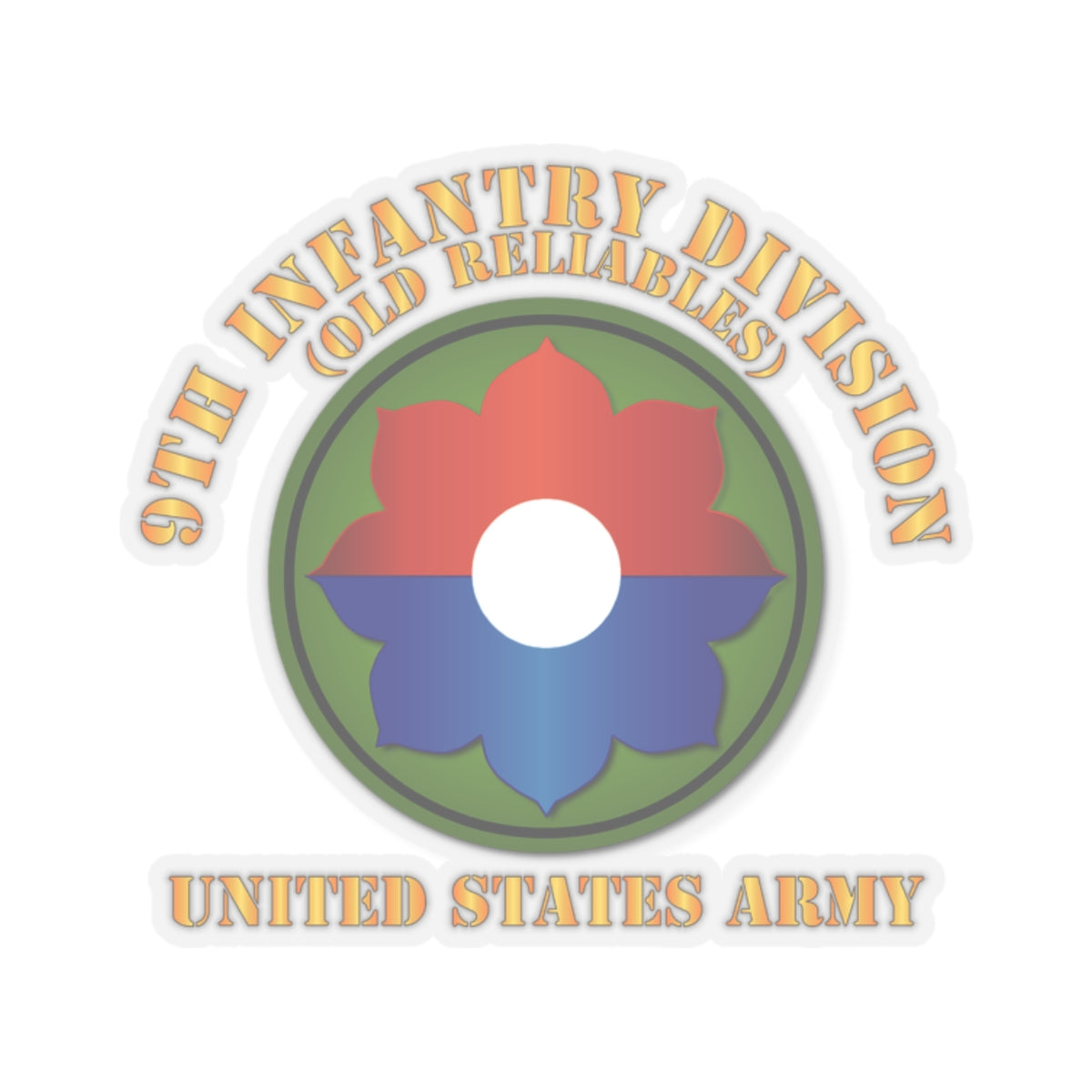 Kiss-Cut Stickers - 9th Infantry Div - US Army - Old Reliables