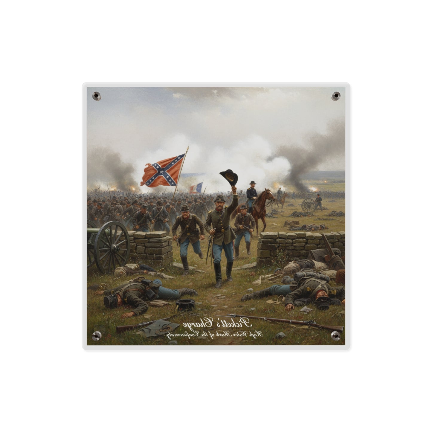 Acrylic Wall Art Panel - Picketts Charge with Hat