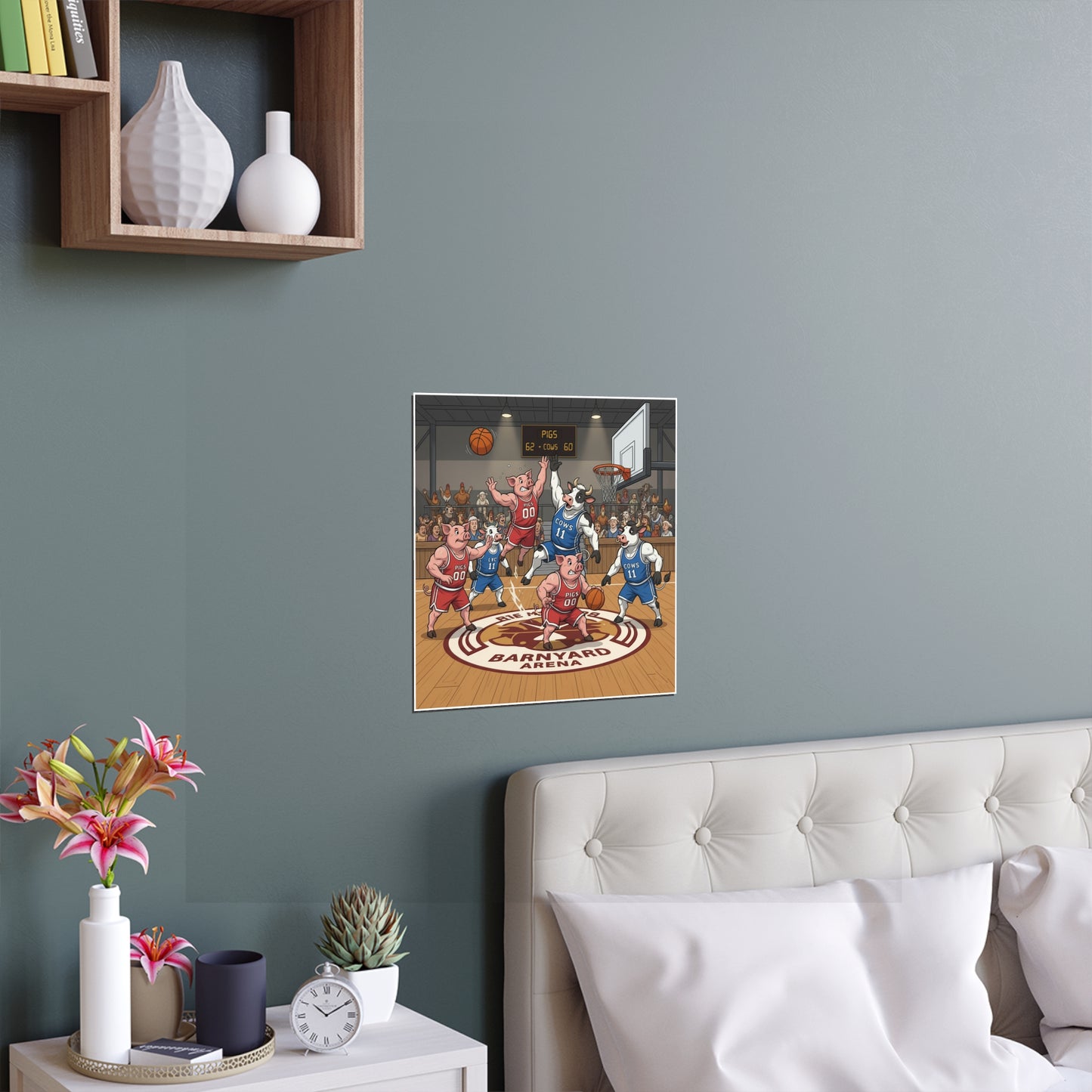 Indoor and Outdoor Silk Posters - Pigs vs Cows