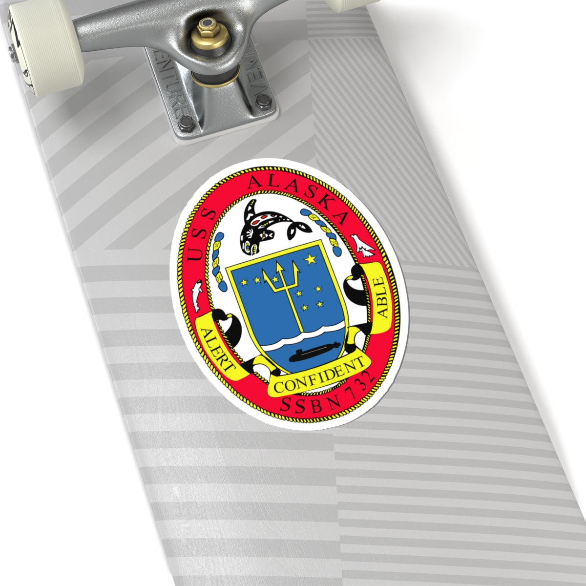 Kiss-Cut Stickers - Navy - USS Alaska (SSBN 732) wo Txt