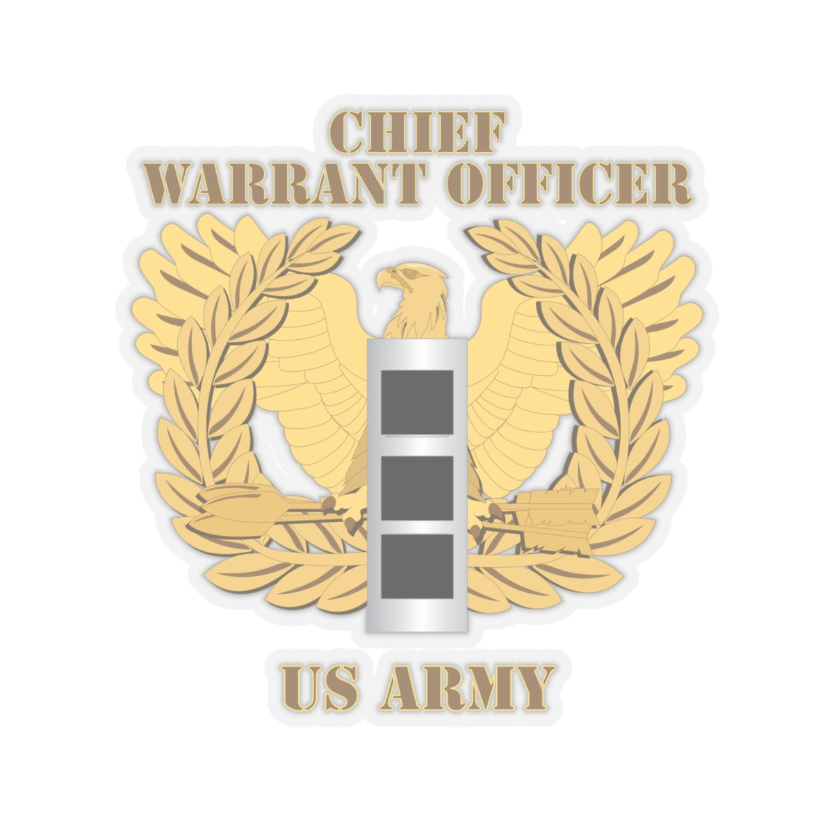 Kiss-Cut Stickers - Emblem - Warrant Officer - CW3