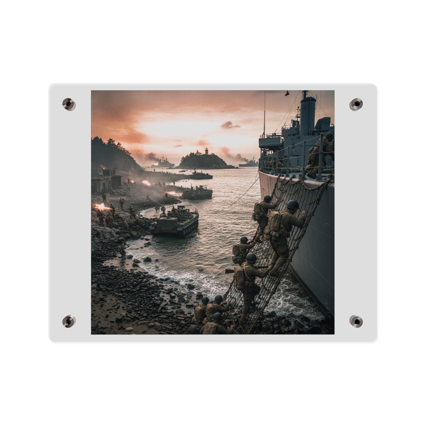 Acrylic Wall Art Panel - Inchon Landing - Korean War