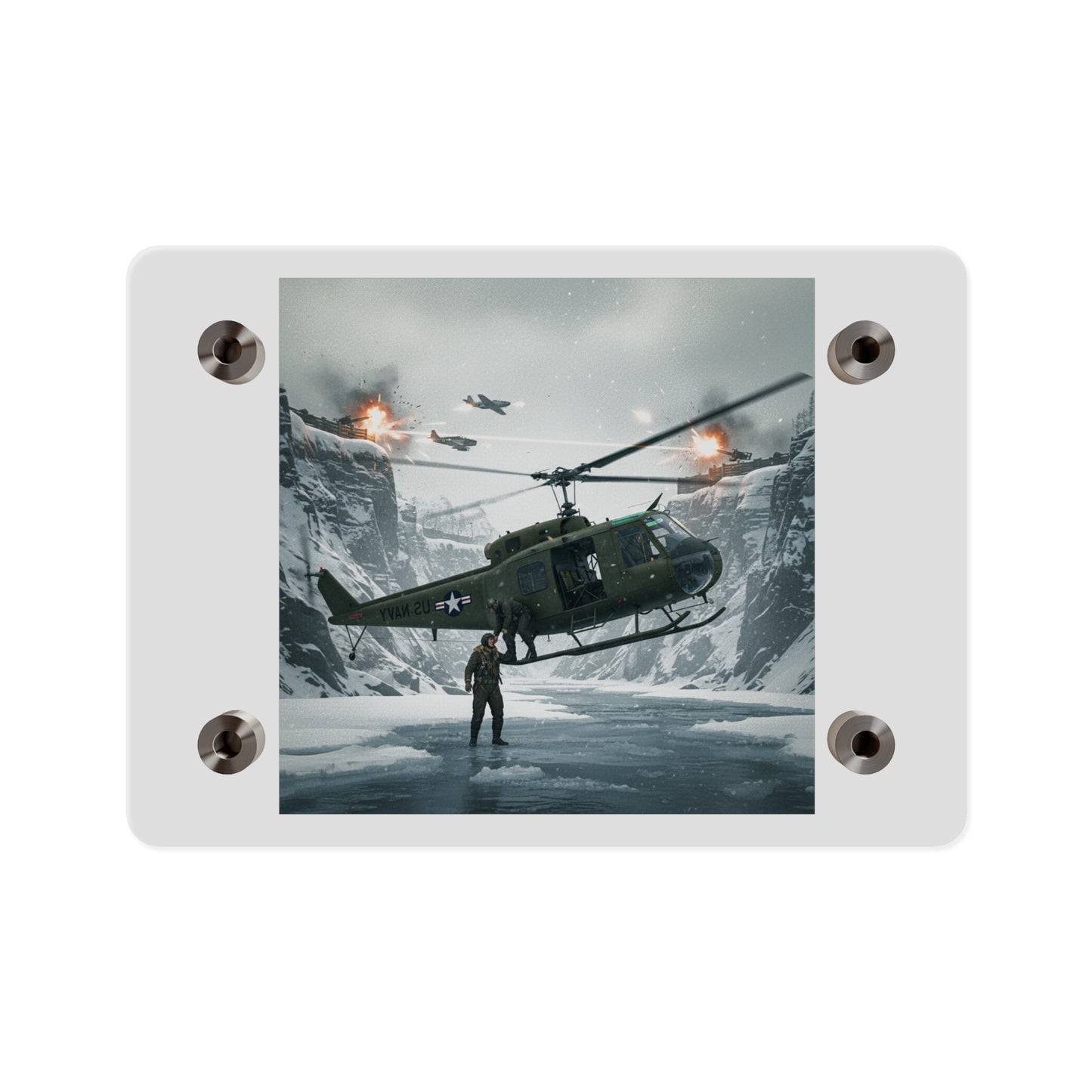 Acrylic Wall Art Panel - Rescue Mission from Majon-ni and Samdong-ni attack - Korean War