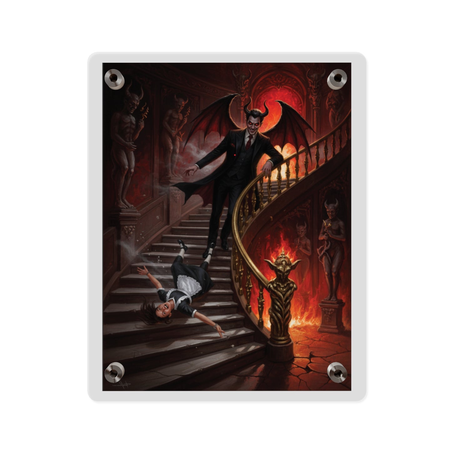 Acrylic Wall Art Panel - devil and maid